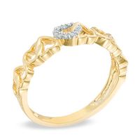 0.04 CT. T.W. Diamond Alternating Hearts Ring in 10K Gold|Peoples Jewellers