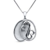 Open Hearts Waves by Jane Seymour™ 0.06 CT. T.W. Diamond Waves Pendant in Sterling Silver|Peoples Jewellers