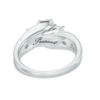 1.00 CT. T.W. Diamond Past Present Future® Bypass Engagement Ring in 14K White Gold|Peoples Jewellers