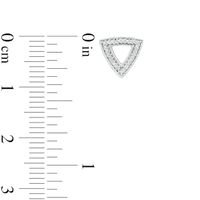 0.09 CT. T.W. Diamond Open Triangle Stud Earrings in Sterling Silver|Peoples Jewellers