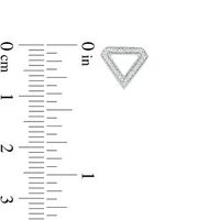 0.09 CT. T.W. Diamond Outline Triangle Stud Earrings in 10K White Gold|Peoples Jewellers