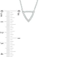 Diamond Accent Outline Triangle Necklace in Sterling Silver - 17"|Peoples Jewellers