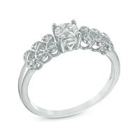 0.09 CT. T.W. Diamond Infinity Promise Ring in Sterling Silver|Peoples Jewellers