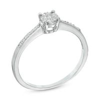 Diamond Accent Promise Ring in 10K White Gold|Peoples Jewellers