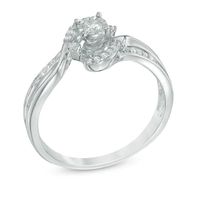 0.15 CT. T.W. Diamond Bypass Promise Ring in 10K White Gold|Peoples Jewellers