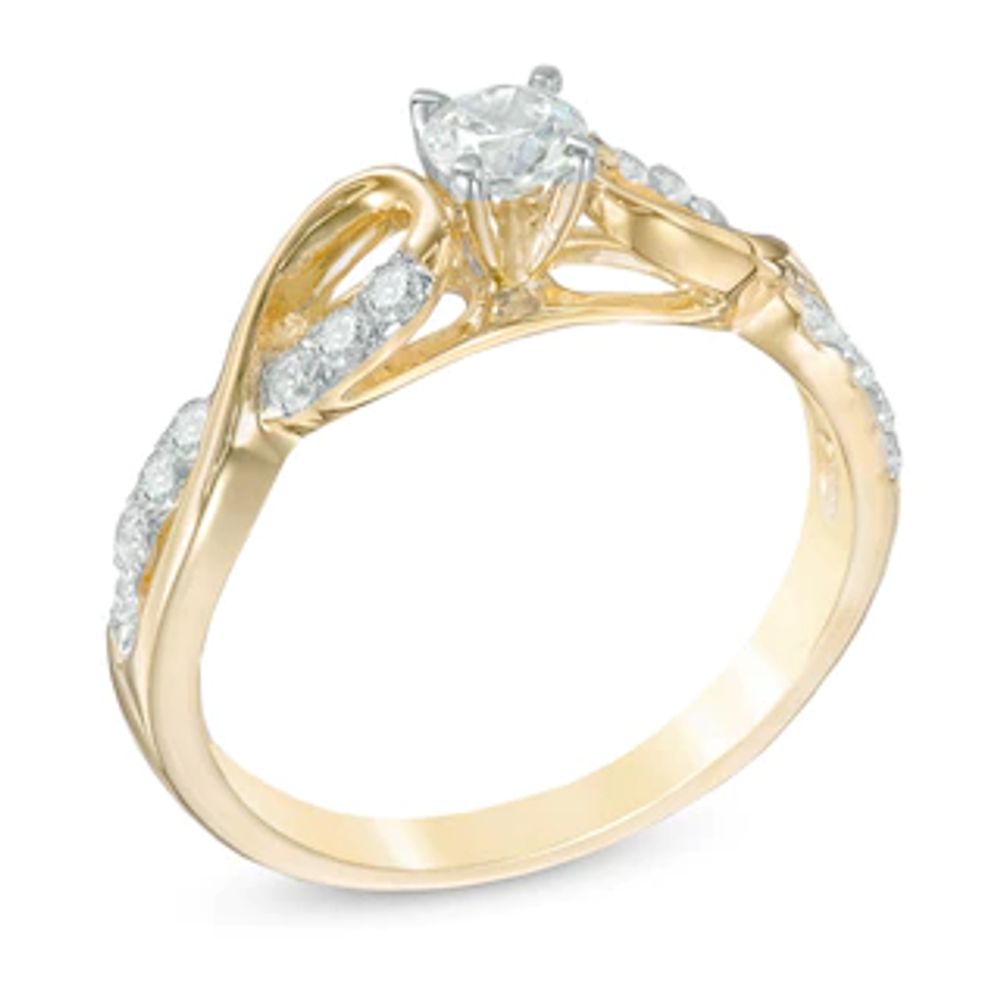 0.45 CT. T.W. Diamond Loop Ring in 10K Gold|Peoples Jewellers