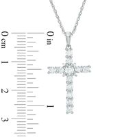 0.82 CT. T.W. Diamond Cross Pendant in 10K White Gold|Peoples Jewellers