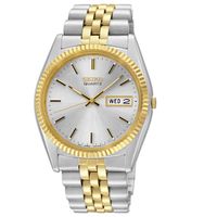 Men's Seiko Two-Tone Watch with White Dial (Model: SGF204M)|Peoples Jewellers