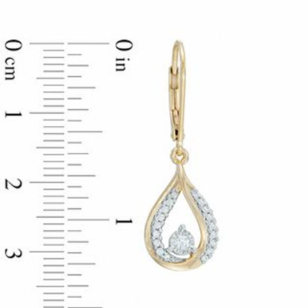 0.33 CT. T.W. Diamond Teardrop Earrings in 10K Gold|Peoples Jewellers