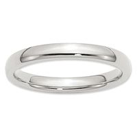 Ladies' 3.0mm Comfort-Fit Wedding Band in Sterling Silver|Peoples Jewellers