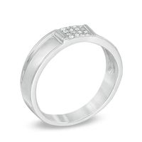 Men's 0.09 CT. T.W. Diamond Wedding Band in Sterling Silver|Peoples Jewellers