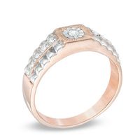 Men's 0.15 CT. T.W. Diamond Ring in 10K Two-Tone Gold|Peoples Jewellers