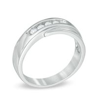 Men's 0.23 CT. T.W. Diamond Wedding Band in Sterling Silver|Peoples Jewellers