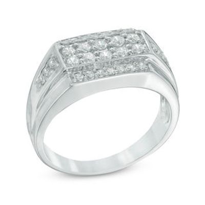 Men's 0.70 CT. T.W. Diamond Ring in Sterling Silver|Peoples Jewellers
