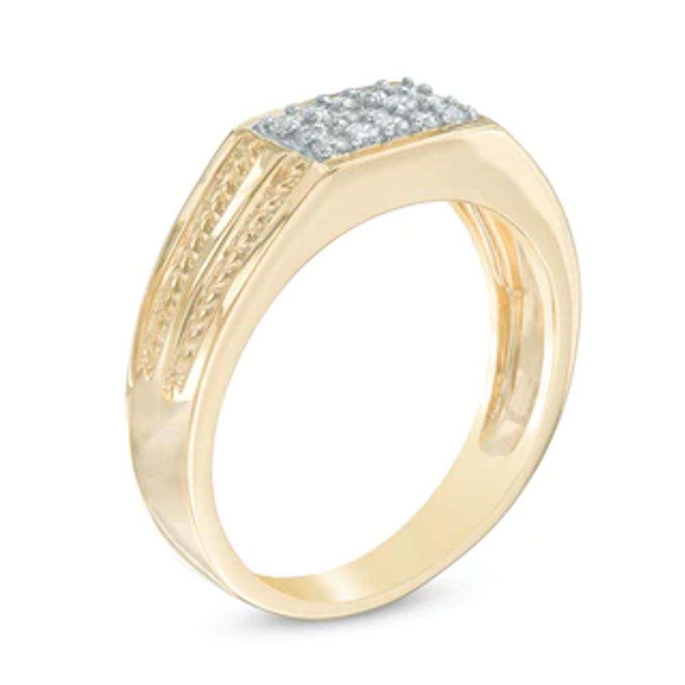 Men's 0.30 CT. T.W. Diamond Ring in 10K Gold|Peoples Jewellers