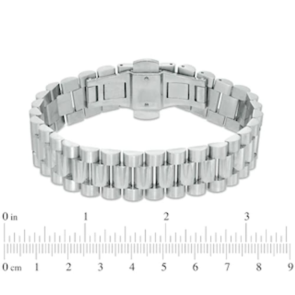 Men's Watch-Style Link Bracelet in Stainless Steel - 8.5"|Peoples Jewellers