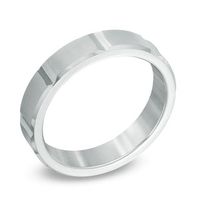 Triton Men's 5.0mm Comfort Fit Grooved Tungsten Carbide Wedding Band - Size 10|Peoples Jewellers