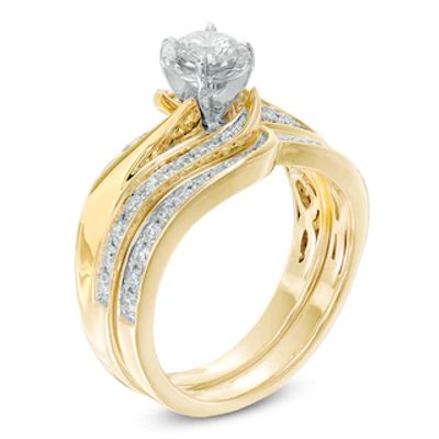 1.00 CT. T.W. Diamond Swirl Bridal Set in 10K Gold|Peoples Jewellers