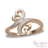 Open Hearts by Jane Seymour™ Diamond Accent Looping Ring in 10K Rose Gold|Peoples Jewellers