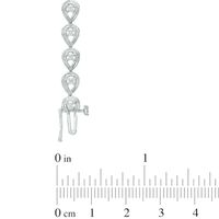 0.45 CT. T.W. Diamond Teardrop Link Bracelet in 10K White Gold - 7.25"|Peoples Jewellers