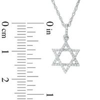 0.15 CT. T.W. Diamond Star of David Pendant in Sterling Silver|Peoples Jewellers