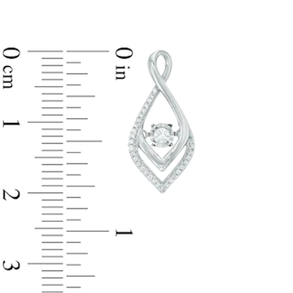 0.23 CT. T.W. Diamond Infinity-Style Drop Earrings in 10K White Gold|Peoples Jewellers