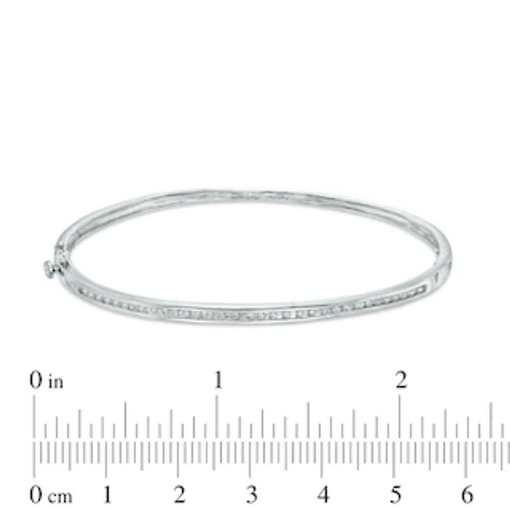 0.23 CT. T.W. Diamond Bangle in 10K White Gold|Peoples Jewellers