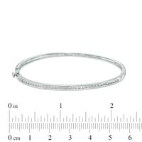 0.23 CT. T.W. Diamond Bangle in 10K White Gold|Peoples Jewellers