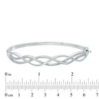 0.30 CT. T.W. Diamond Loose Braid Bangle in Sterling Silver|Peoples Jewellers