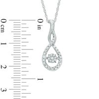 0.15 CT. T.W. Diamond Twist Teardrop Pendant in Sterling Silver|Peoples Jewellers