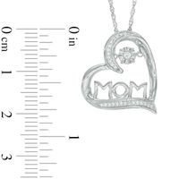 Unstoppable Love™ 0.09 CT. T.W. Diamond Tilted Heart "MOM" Pendant in 10K White Gold|Peoples Jewellers