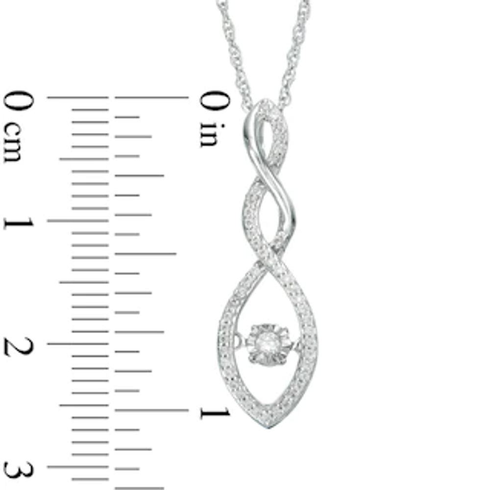 Unstoppable Love™ 0.18 CT. T.W. Diamond Cascading Drop Pendant in 10K White Gold|Peoples Jewellers