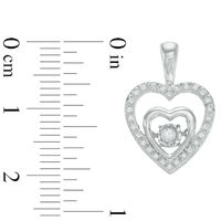 Unstoppable Love™ 0.23 CT. T.W. Diamond Heart Drop Earrings in Sterling Silver|Peoples Jewellers