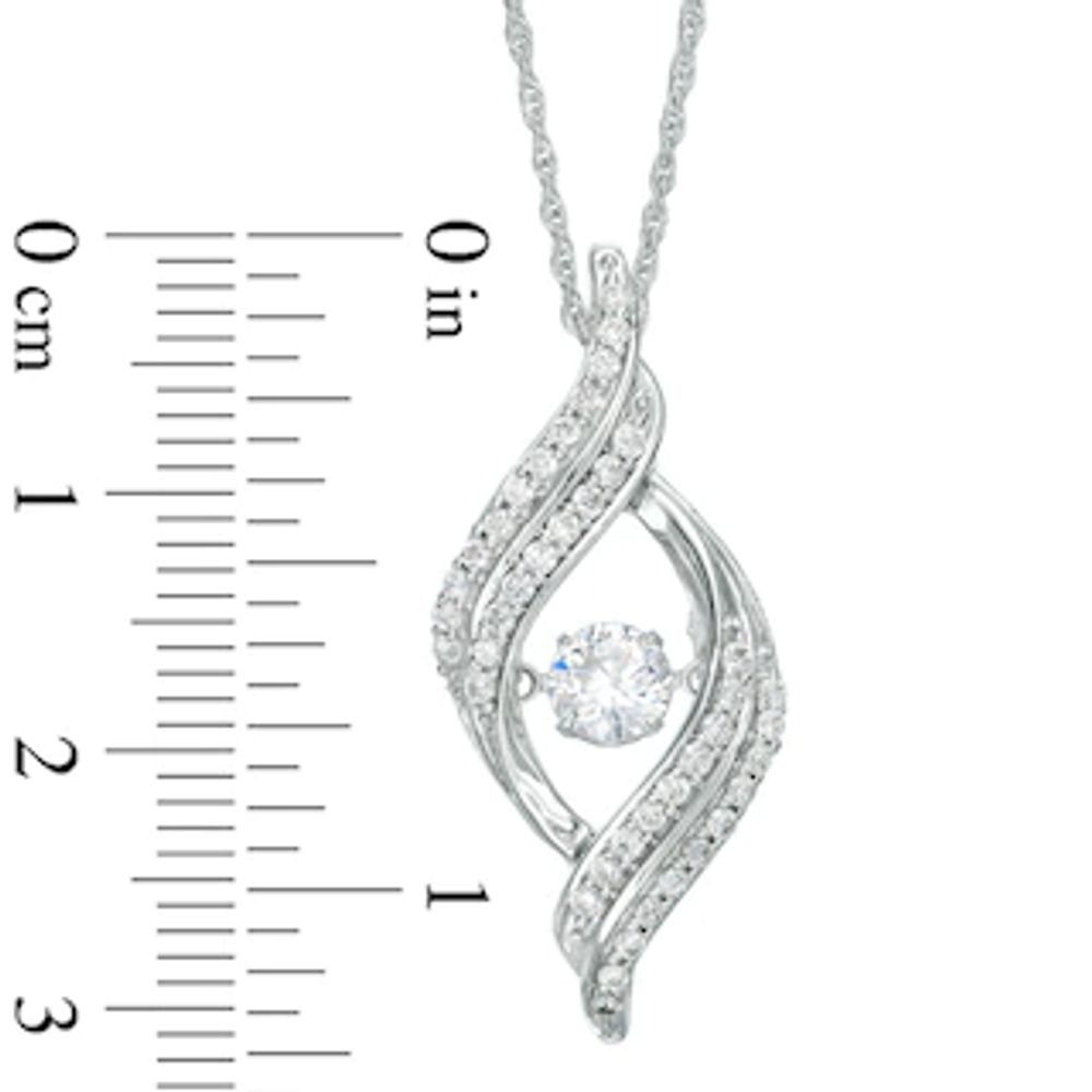 Unstoppable Love™ 0.70 CT. T.W. Diamond Open Flame Pendant in 10K White Gold|Peoples Jewellers