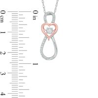 Unstoppable Love™ 0.15 CT. T.W. Diamond Infinity with Heart Pendant in 10K Two-Tone Gold|Peoples Jewellers