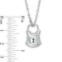 Forever Locking Love™ 0.10 CT. T.W. Diamond Padlock Necklace in Sterling Silver|Peoples Jewellers