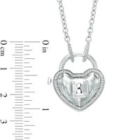 Forever Locking Love™ 0.10 CT. T.W. Diamond Heart-Shaped Padlock Necklace in Sterling Silver|Peoples Jewellers