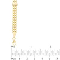 Bar Station Fancy Chain Bracelet in 10K Gold - 7.5"|Peoples Jewellers