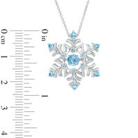 Unstoppable Love™ 4.5mm Blue Topaz Snowflake Pendant in Sterling Silver|Peoples Jewellers