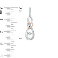 Unstoppable Love™ Diamond Accent Infinity Heart Drop Earrings in Sterling Silver and 10K Rose Gold|Peoples Jewellers