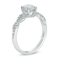 0.80 CT. T.W. Diamond Twist Engagement Ring in 10K White Gold|Peoples Jewellers