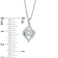 0.23 CT. T.W. Diamond Composite Flame Pendant in Sterling Silver|Peoples Jewellers