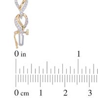 0.96 CT. T.W. Diamond Flame Link Bracelet in 10K Gold - 7.25"|Peoples Jewellers