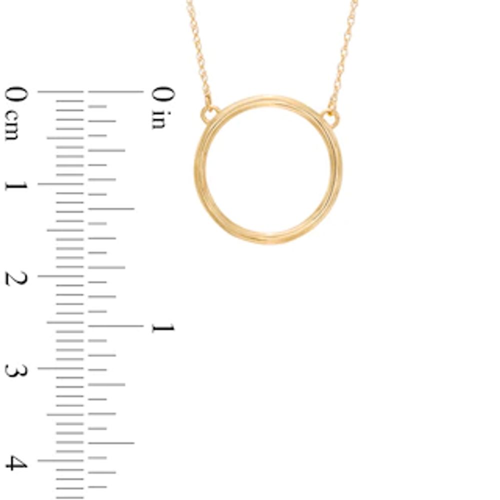 Circle Necklace in 10K Gold|Peoples Jewellers