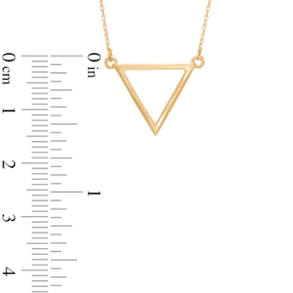 Open Triangle Necklace in 10K Gold|Peoples Jewellers