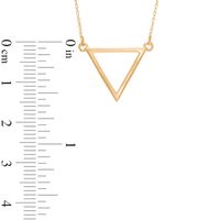 Open Triangle Necklace in 10K Gold|Peoples Jewellers