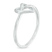 Heart-Shaped Knot Ring in 10K White Gold|Peoples Jewellers