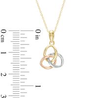 Triple Loop Pendant in 10K Tri-Tone Gold|Peoples Jewellers