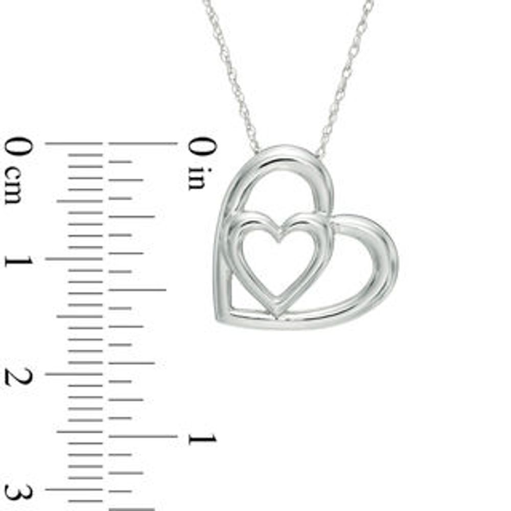 Cubic Zirconia Tilted Heart Necklace – Sahara Diamonds