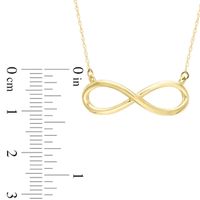 Sideways Infinity Necklace in 10K Gold|Peoples Jewellers